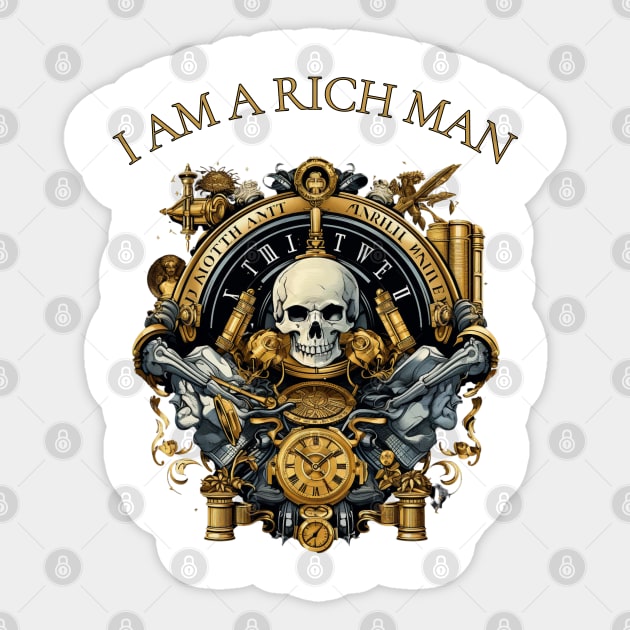 I am a Rich Man Sticker by FrogandFog